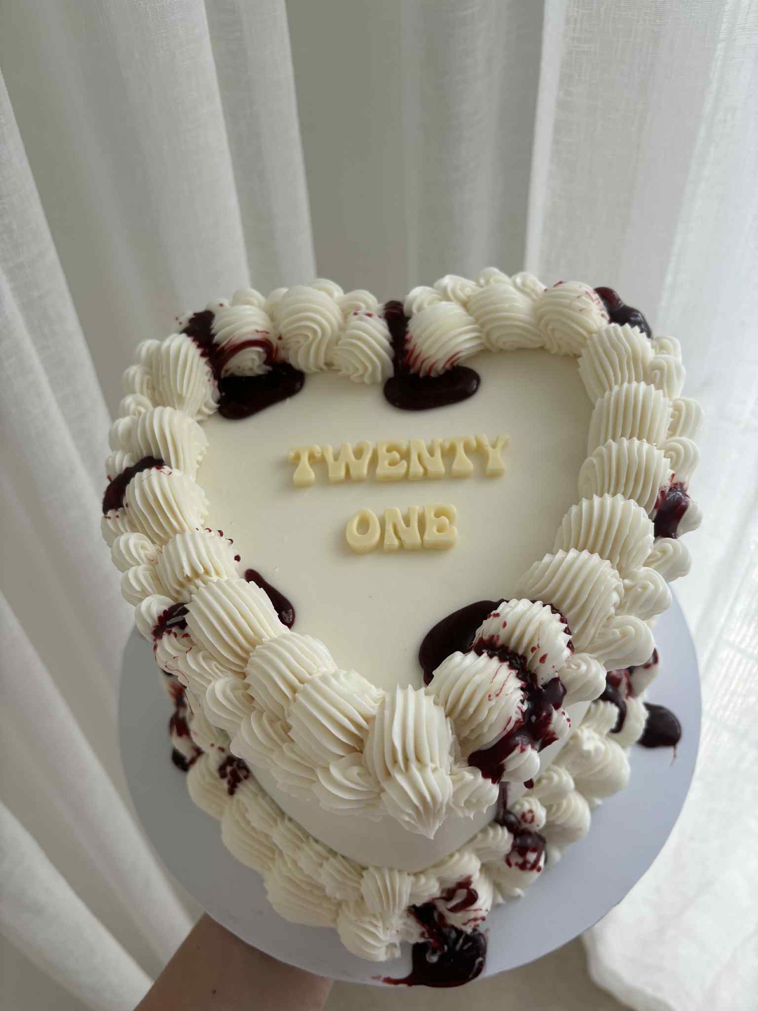 Twenty One Heart Cake