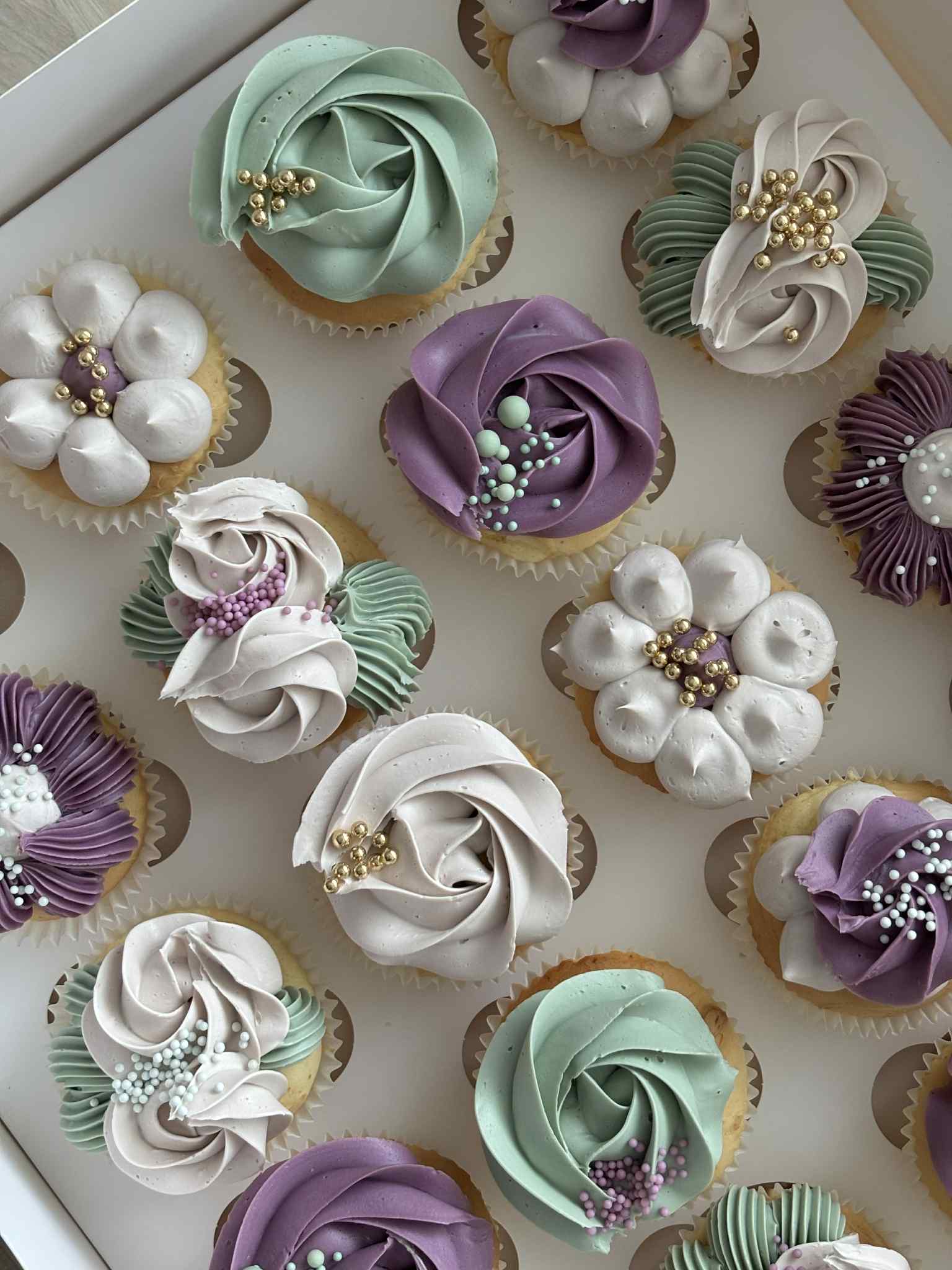 Pastel Floral Cupcakes