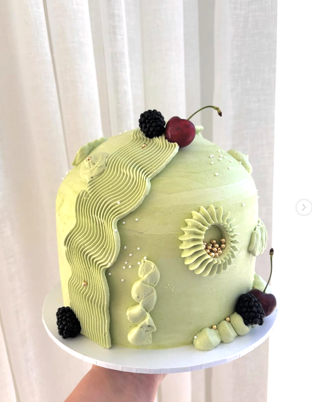 Lime Green Berry Cake